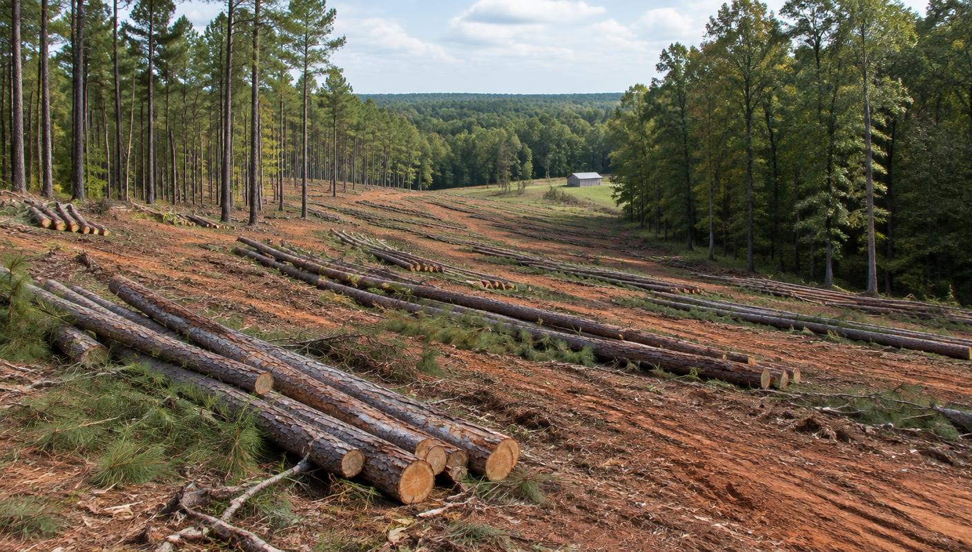 Lot & Land Tree Clearing on wooded residential property in Charlotte, North Carolina